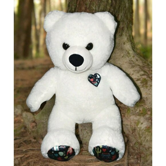 Rare Build-A-Bear White Polar Plush Heart Winter Stuffed Animal Toy Cubscription - Picture 1 of 8